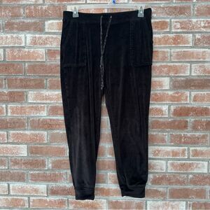 House of Harlow 1969 Velour Velvet Joggers Sweatpants Black Women’s Large Y2K
